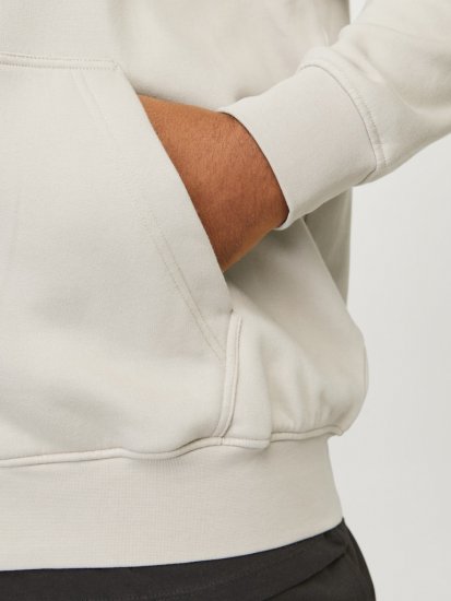 Jack & Jones ESTERBRO Zip Hoodie Light Grey - Herren-sweater und -hoodies - Herren-Sweater und -Hoodies in großen Größen