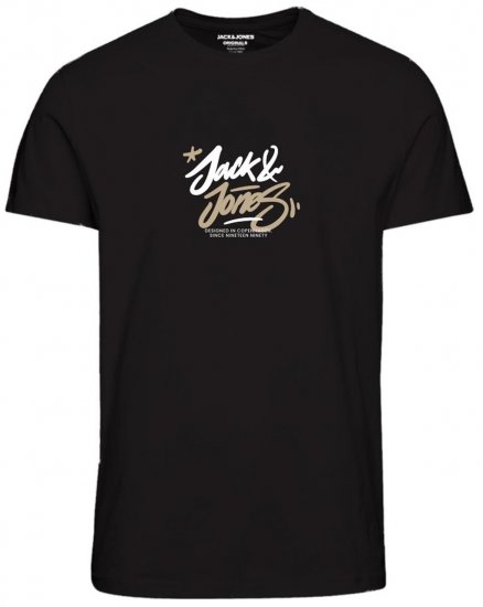 Jack & Jones JORSEQUOIA T-Shirt Black - Herren-T-Shirts - Herren-T-Shirts in großen Größen