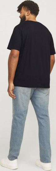 Jack & Jones LOGO O-Neck T-Shirt Black - Herren-T-Shirts - Herren-T-Shirts in großen Größen