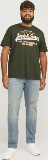 Jack & Jones JJELOGO O-Neck T-Shirt Kombu Green - Herren-T-Shirts - Herren-T-Shirts in großen Größen