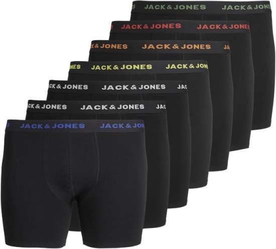 Jack & Jones BASIC Trunks 7-Pack Black - Herrenunterwäsche & bademode - Herrenunterwäsche & Bademode in großen Größen