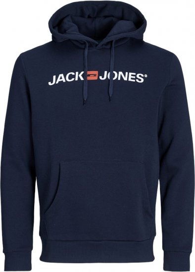 Jack & Jones CORP OLD LOGO REG FIT Hoodie Navy Blazer - Herren-sweater und -hoodies - Herren-Sweater und -Hoodies in großen Größen