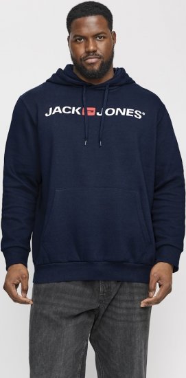 Jack & Jones CORP OLD LOGO REG FIT Hoodie Navy Blazer - Herren-sweater und -hoodies - Herren-Sweater und -Hoodies in großen Größen