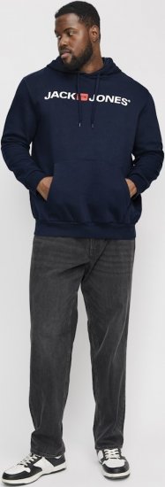 Jack & Jones CORP OLD LOGO REG FIT Hoodie Navy Blazer - Herren-sweater und -hoodies - Herren-Sweater und -Hoodies in großen Größen