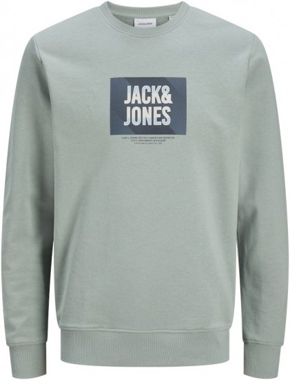 Jack & Jones HUDSON Sweatshirt Iceberg Green - Herren-sweater und -hoodies - Herren-Sweater und -Hoodies in großen Größen