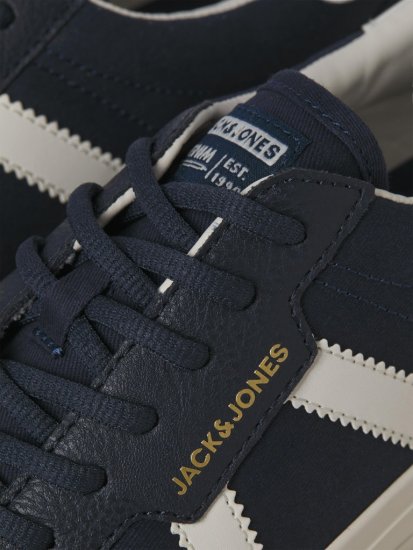 Jack & Jones Morden Canvas Special Sneakers Navy Blazer/MarshM - Herrenschuhe 40-52 - 