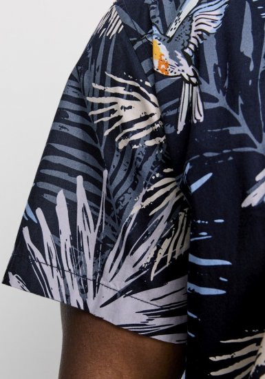 Jack & Jones Hawaii AOP Shirt Blue - Herrenhemden - Herrenhemden in großen Größen