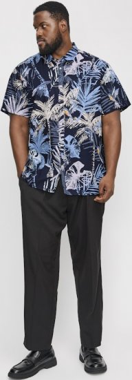 Jack & Jones Hawaii AOP Shirt Blue - Herrenhemden - Herrenhemden in großen Größen
