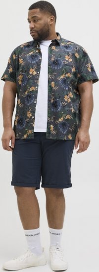 Jack & Jones Hawaii AOP Shirt Grey - Herrenhemden - Herrenhemden in großen Größen