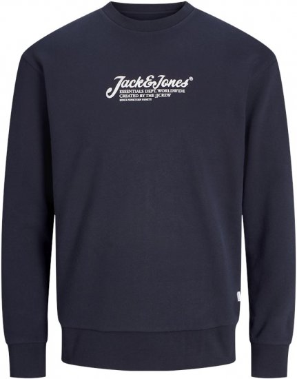 Jack & Jones Beau Crew Neck Sweatshirt Blue - Herren-sweater und -hoodies - Herren-Sweater und -Hoodies in großen Größen