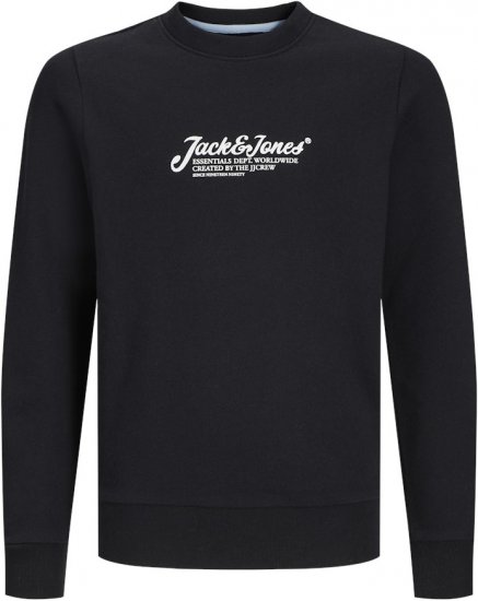 Jack & Jones Beau Crew Neck Sweatshirt Black - Herren-sweater und -hoodies - Herren-Sweater und -Hoodies in großen Größen