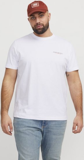 Jack & Jones Boston Photo Crew Neck T-Shirt Bright White - Herren-T-Shirts - Herren-T-Shirts in großen Größen
