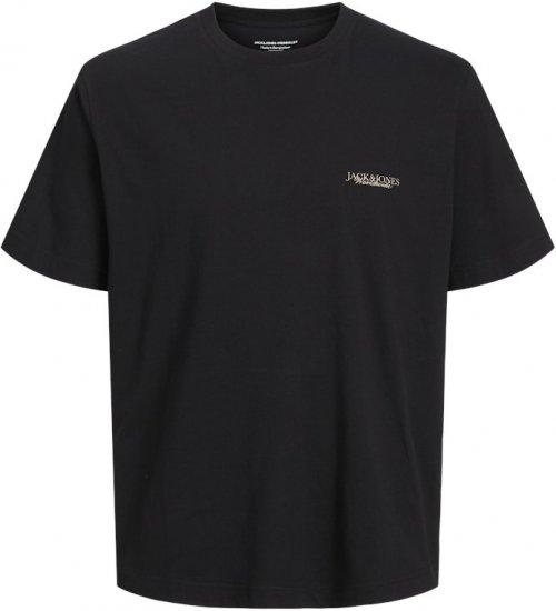 Jack & Jones Boston Photo Crew Neck T-Shirt Black - Herren-T-Shirts - Herren-T-Shirts in großen Größen