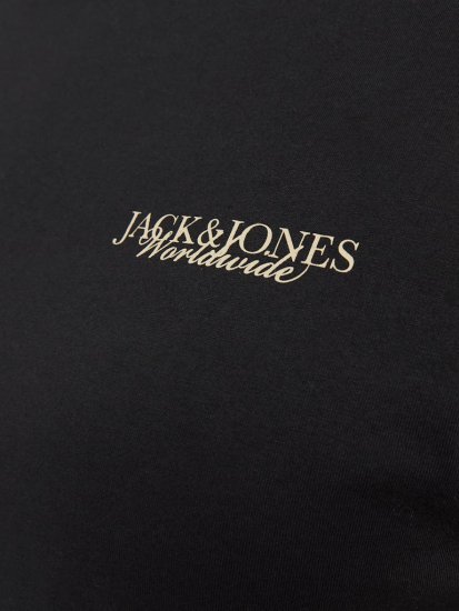 Jack & Jones Boston Photo Crew Neck T-Shirt Black - Herren-T-Shirts - Herren-T-Shirts in großen Größen