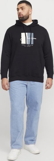 Jack & Jones Frederiksberg Box Script Hoodie Black - Herren-sweater und -hoodies - Herren-Sweater und -Hoodies in großen Größen