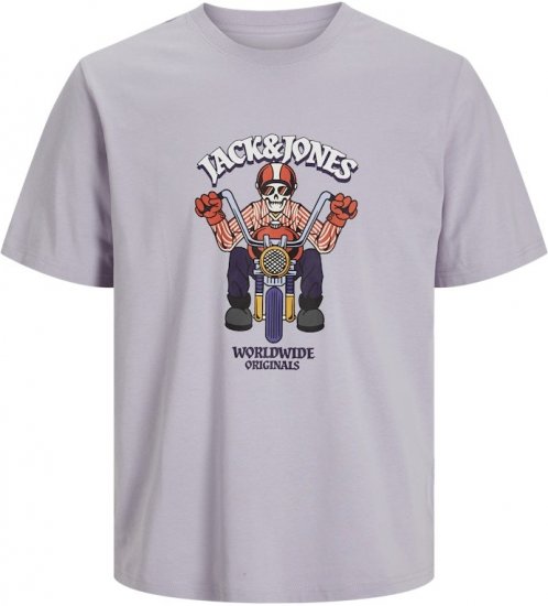 Jack & Jones Anatomy Skull Crew Neck T-Shirt Violet - Herren-T-Shirts - Herren-T-Shirts in großen Größen