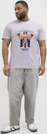 Jack & Jones Anatomy Skull Crew Neck T-Shirt Violet - Herren-T-Shirts - Herren-T-Shirts in großen Größen