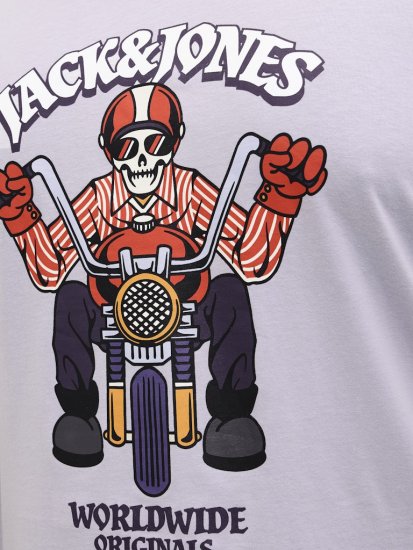 Jack & Jones Anatomy Skull Crew Neck T-Shirt Violet - Herren-T-Shirts - Herren-T-Shirts in großen Größen