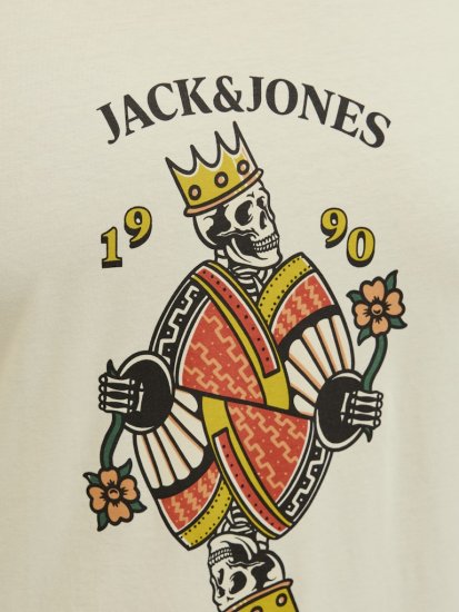 Jack & Jones Anatomy Skull Crew Neck T-Shirt Antique White - Herren-T-Shirts - Herren-T-Shirts in großen Größen