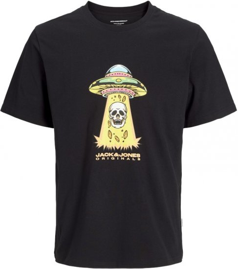 Jack & Jones Anatomy Skull Crew Neck T-Shirt Black - Herren-T-Shirts - Herren-T-Shirts in großen Größen