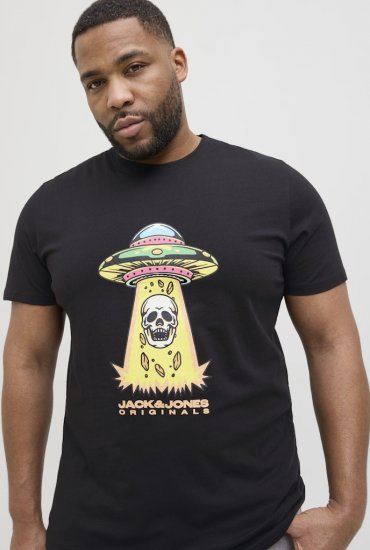 Jack & Jones Anatomy Skull Crew Neck T-Shirt Black - Herren-T-Shirts - Herren-T-Shirts in großen Größen
