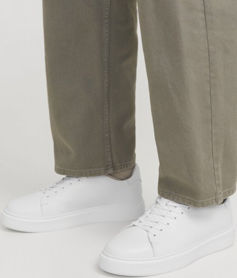 Jack & Jones Stockholm Leather Sneakers Bright White/Leather - Herrenschuhe 40-52 - 