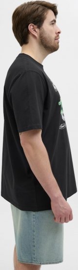 Jack & Jones Hydra Crew Neck T-Shirt Black - Herren-T-Shirts - Herren-T-Shirts in großen Größen