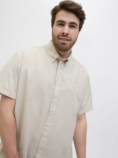 Jack & Jones Summer Shield Short Sleeve Shirt White Pepper - Herrenhemden in großen Größen - Herrenhemden in großen Größen