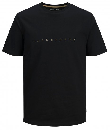 Jack & Jones JJFONT T-Shirt Black - Herren-T-Shirts in großen Größen - Herren-T-Shirts in großen Größen