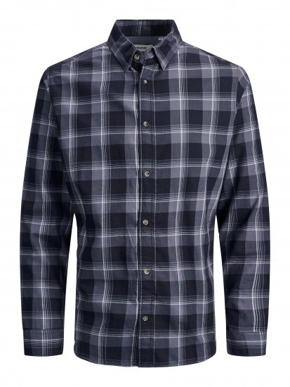 Jack & Jones JJPLAIN LOGAN Shirt Navy - Herrenhemden - Herrenhemden in großen Größen