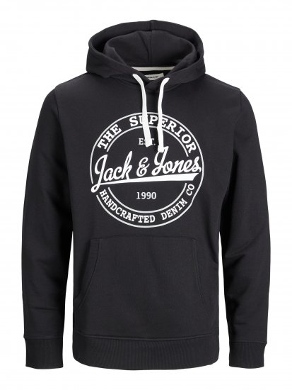 Jack & Jones JJBRAT SWEAT Hoodie Black - Herren-sweater und -hoodies - Herren-Sweater und -Hoodies in großen Größen