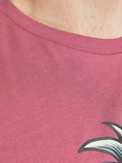 Jack & Jones JJEUSTACE T-Shirt Pink - Herren-T-Shirts - Herren-T-Shirts in großen Größen