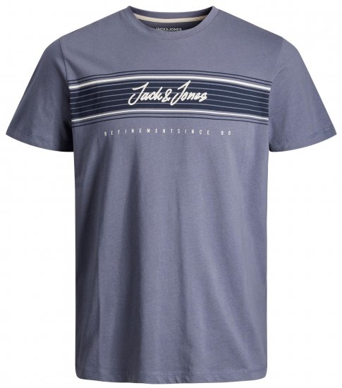 Jack & Jones JJLEO T-Shirt Gray - Herren-T-Shirts - Herren-T-Shirts in großen Größen
