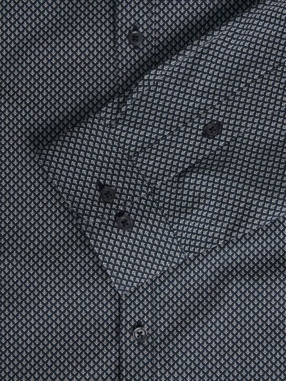 Jack & Jones JPRBLACARDIFF Print LS Shirt Navy - Herrenhemden - Herrenhemden in großen Größen