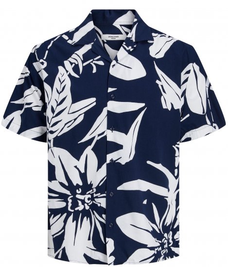 Jack & Jones JPRBLATROPIC Resort Shirt Navy - Herrenhemden - Herrenhemden in großen Größen