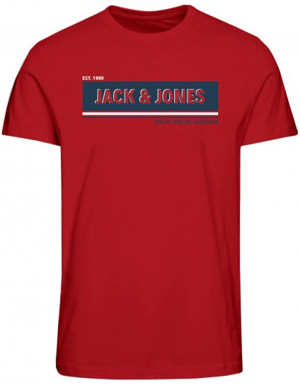 Jack & Jones JCOADAM T-Shirt Pompeian Red - Herren-T-Shirts - Herren-T-Shirts in großen Größen