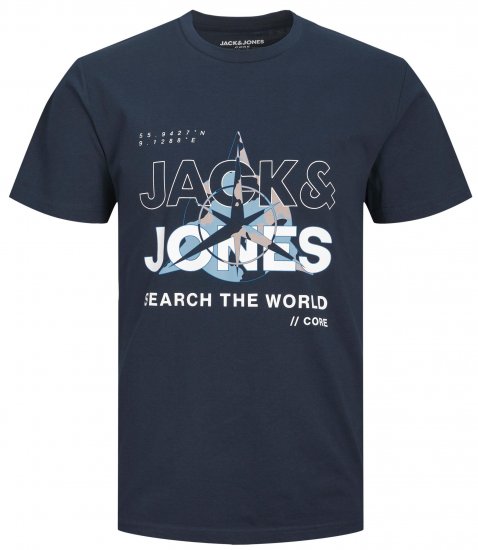 Jack & Jones JCOHUNT T-Shirt Navy Blazer - Herren-T-Shirts - Herren-T-Shirts in großen Größen