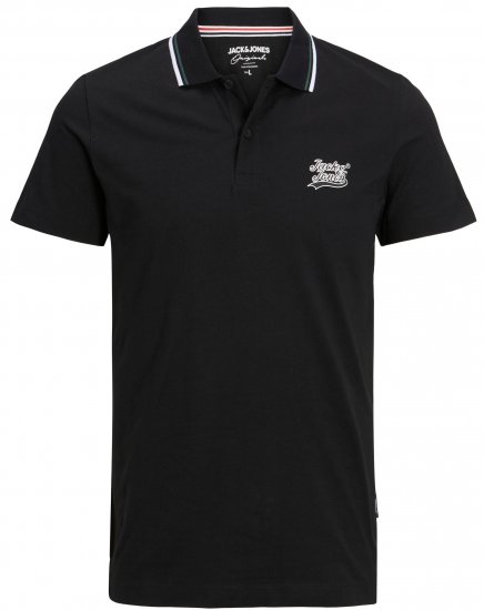 Jack & Jones JORTREVOR Polo Shirt Black - Polo-shirts für herren - Polo-Shirts für Herren in großen Größen