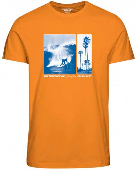 Jack & Jones JORBOOSTER T-Shirt Iceland Poppy - Herren-T-Shirts - Herren-T-Shirts in großen Größen
