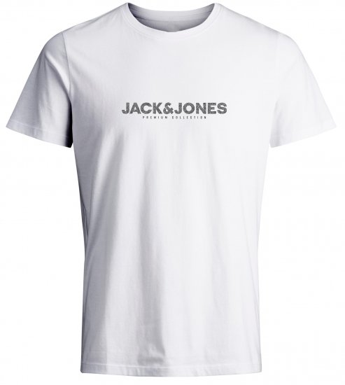 Jack & Jones JPRBLABOOSTER T-Shirt White - Herren-T-Shirts - Herren-T-Shirts in großen Größen