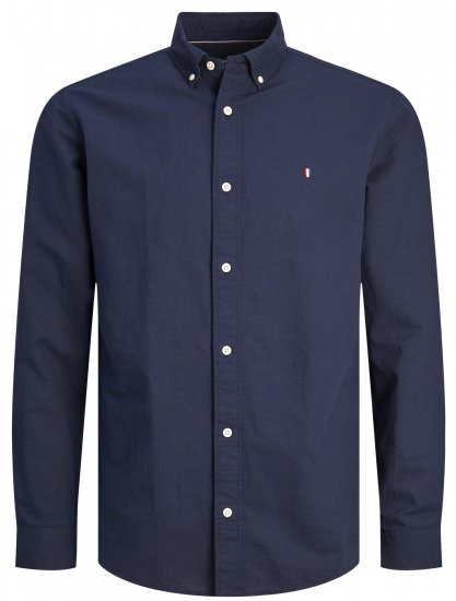 Jack & Jones JPRBLUSUMMER SHIELD LS Shirt Navy Blazer - Herrenhemden - Herrenhemden in großen Größen