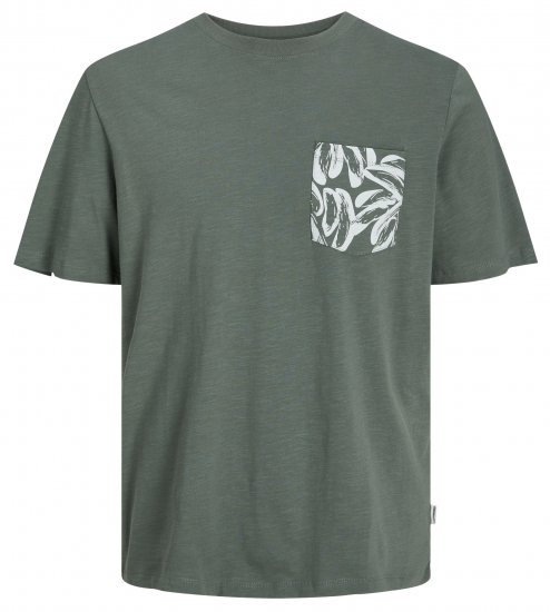 Jack & Jones JORLAFAYETTE POCKET T-Shirt Laurel Wreath - Herren-T-Shirts - Herren-T-Shirts in großen Größen