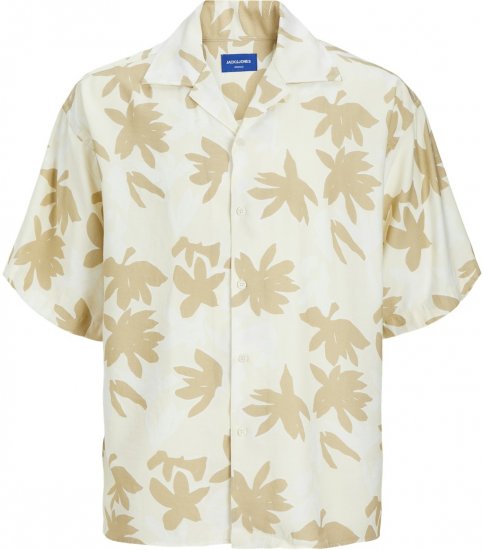 Jack & Jones JOREASTER MARSHALL Shirt Buttercream - Herrenhemden - Herrenhemden in großen Größen