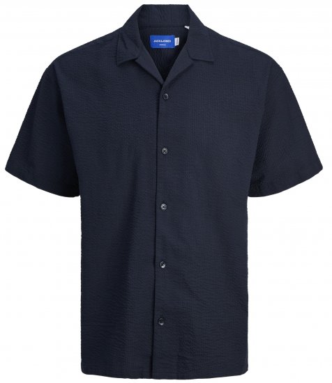 Jack & Jones JOREASTER PALMA SEERSUCKER Shirt Sky Captain - Herrenhemden - Herrenhemden in großen Größen