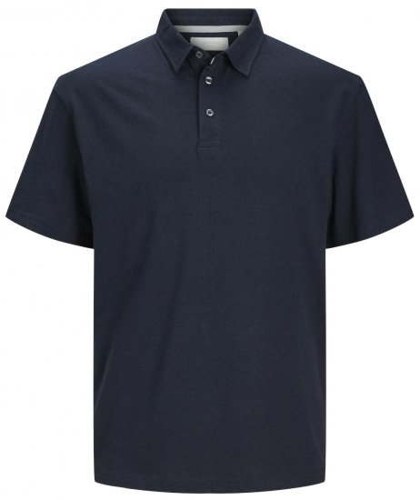 Jack & Jones JPRCC Soft Linen Blend Polo Night Sky - Polo-shirts für herren - Polo-Shirts für Herren in großen Größen