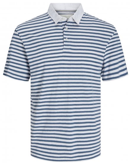 Jack & Jones JPRCC Soft Linen Blend Polo Bright White - Polo-shirts für herren - Polo-Shirts für Herren in großen Größen
