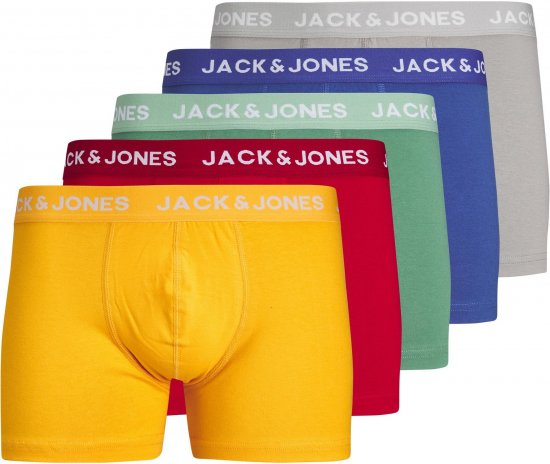 Jack & Jones JACLARRY SOLID TRUNKS 5 PACK Tango Red - Herrenunterwäsche & bademode - Herrenunterwäsche & Bademode in großen Größen