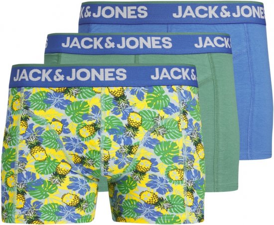 Jack & Jones JACPINEAPPLE SKULL TRUNKS 3 PACK Palace Blue - Boxershorts - Herren Boxershorts Große Größen 