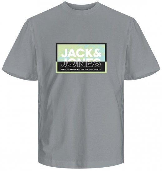 Jack & Jones JCOLOGAN SUMMER PRINT T-Shirt Gray - Herren-T-Shirts - Herren-T-Shirts in großen Größen