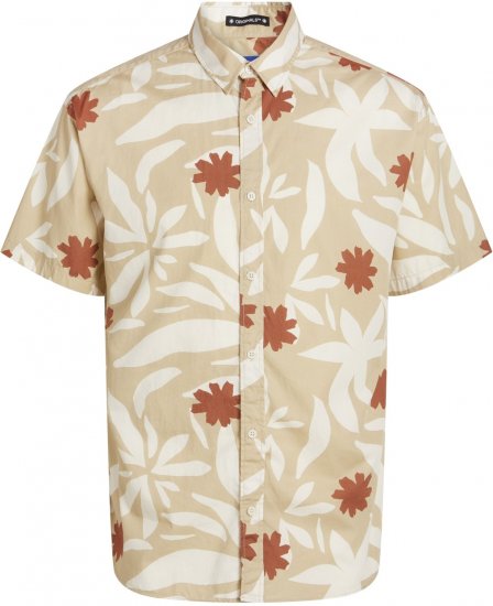 Jack & Jones JORJOSHUA ARUBA Shirt Buttercream - Herrenhemden - Herrenhemden in großen Größen